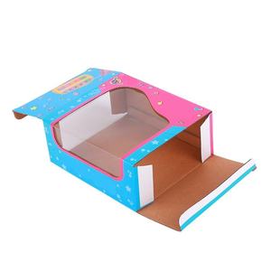 Corrugated Custom Logo Printed Eco-Friendly Biodegradable Folding Box Kraft Paper Empty <b>Gift</b> Packaging Boxes PVC Windows High - Product Image 3