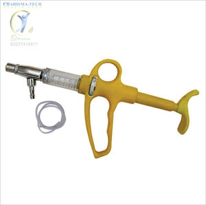 Jeringa Veterinaria Reutilizable de Acero Inoxidable de 5 ml, Pistola de Vacunación Automática Continua para Ganado, Perros/Caballos - Product Image 1