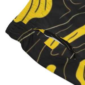 Pantalones Cortos Deportivos para Hombre, Estampado de Camuflaje Negro y Amarillo, Secado Rápido, Cintura Media, Casuales - Product Image 5