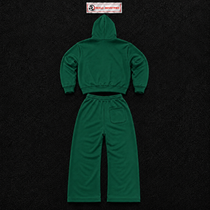 Ensemble de survêtement vert avec logo sac à monnaie pour homme – Sweat à capuche premium et pantalon de jogging – Tenue décontractée streetwear athlétique en molleton doux - Product Image 6