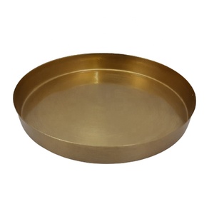 Assiette de service élégante de forme ronde en fer de qualité supérieure plat au Design de luxe pour servir des aliments décoratifs de table - Product Image 1