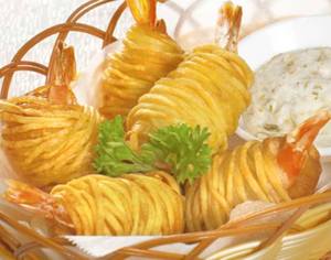 กุ้งม้วนมันฝรั่งทอด GEPIMEX 404 คุณภาพเยี่ยม บรรจุภัณฑ์สุญญากาศ 25 กรัม/ม้วน 10 ม้วน/ถาด 250 กรัม ผลิตในเวียดนาม ขายดีที่สุด - Product Image 3