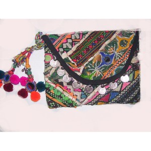 Bolso Bandolera de Algodón Ecológico Hecho a Mano Estilo Banjara, Colorido, Bordado, Estilo Vintage, para Uso Diario, con Cierre de Cremallera, Portátil - Product Image 3