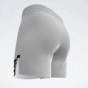 Pantalones Cortos Deportivos Blancos para Hombre, con Estampado de Camuflaje Negro, Tela de Poliéster, Ajuste Atlético, Absorción de Humedad, Ligeros, Transpirables, para Entrenamiento - Product Image 6