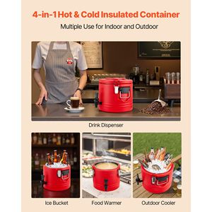 Dispenser Termico per Bevande da 8L (2.2 Galloni) con Rubinetto, Contenitore Refrigerante per Alimenti, per Bevande Calde e Fredde, Mantiene Caldo e Freddo - Product Image 5