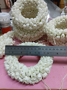 พวงมาลัยดอกมะลิทำด้วยมือทำจากเรซิ่นแบบดั้งเดิมของไทยพวงมาลัยดอกไม้สำหรับงานแต่งงานวันคริสต์มาสงานฝีมือตกแต่งดอกไม้ - Product Image 3