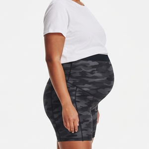 High Quality Compression Camo Maternity Shorts Women's 100% Polyester Pregnancy Nursing <b>Camouflage</b> Shorts Ladies - Product Image 5
