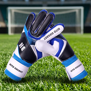 Gants de gardien de but en latex allemand respirant avec protection des doigts, antidérapants et ajustés pour le football - Product Image 4