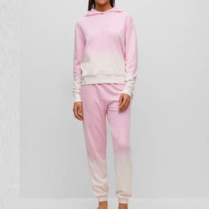 Conjuntos Deportivos de Algodón Ligero para Mujer, Etiqueta Privada, Invierno, Color Sólido, Casual, 2 Piezas, Transpirables, Ecológicos, Venta al Por Mayor - Product Image 1