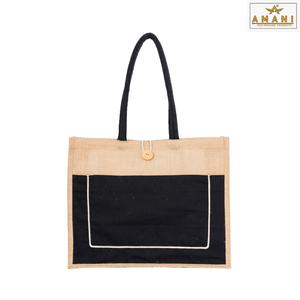 Bolsa de Yute Ecológica y Duradera, Bolsa de Compras Reutilizable Natural para Regalos y Eventos - Product Image 1