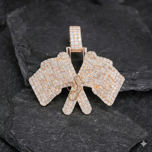 จี้สร้อยคอรูปธงแบบกำหนดเอง ชุบโรเดียม เงินแท้ 925 ประดับโมอิสซาไนต์ สไตล์เทรนดี้ ยูนิเซ็กส์ หรูหรา ฮิปฮอป แร็ปเปอร์ สำหรับงานปาร์ตี้ - Product Image 5