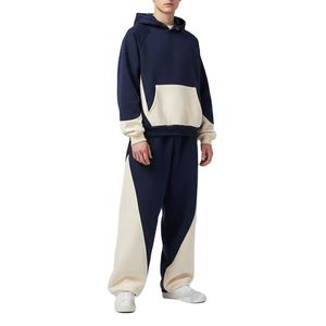 Ensemble de survêtement d'hiver pour homme, respirant, deux pièces, vêtements de sport décontractés, veste à fermeture éclair, pantalon de jogging, 100% coton, léger - Product Image 4