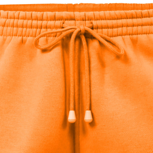 Shorts cargo orange pour homme, couleur unie, taille à cordon, style décontracté, tissu en coton avec poches latérales, short pour homme - Product Image 3