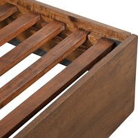 Lit plateforme moderne en bois massif avec tête de lit minimaliste |   Cadre de lit en bois de qualité supérieure pour chambre à coucher