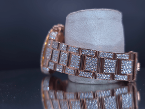 Montre-bracelet unisexe VVS Bustdown ETA Quartz en acier inoxydable, style affaires et sport, analogique, entièrement sertie de moissanite, cadran en verre glacé - Product Image 2