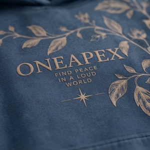 Men's <b>Navy</b> Embroidered Hoodie Premium Cotton Fleece Pullover Streetwear <b>Sweatshirt</b> Custom Logo Wholesale Fashion - Product Image 6