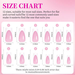 Lot de 144 faux ongles à presser personnalisables – Formes carrées, ovales, amande, ballerine – Ongles artificiels pour doigts et orteils - Product Image 5