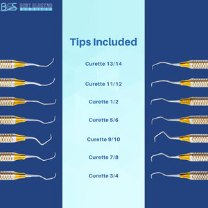 ชุดเครื่องมือขูดหินปูนทางทันตกรรมแบบขายส่ง ยี่ห้อส่วนตัว พร้อมโลโก้สั่งทำได้ สีพื้น - Product Image 6