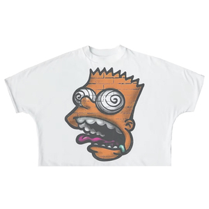 T-shirt ajusté de haute qualité, coupe ample et épaisse, 100 % coton, imprimé DTG, motif dessin animé, coupe courte et carrée - Product Image 4