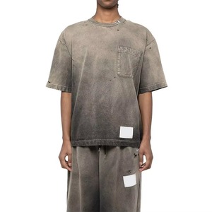 Wholesale Custom Streetwear Heavyweight 280 Gsm 100% Cotton Oversized Unisex <b>T</b>-Shirts Blank Plain Dyed Breathable - Product Image 2