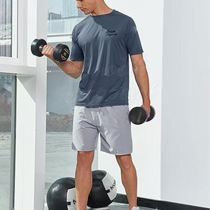 Camisetas Deportivas de Punto para Hombre, Transpirables, Ligeras, de Spandex/Poliéster, para Entrenamiento, Running y Entrenamiento de Alta Intensidad - Product Image 6
