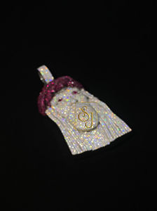 Colgante de Plata 925 con Corona de Jesús y Piedras Preciosas, Estilo Hip Hop, Personalizado, Chapado en Rodio, con Moissanita, Regalo Religioso Cristiano - Product Image 2