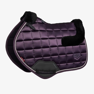 Tapis de selle de dressage premium orange, finition cuir, doublure polaire, rembourrage mousse, léger, logo personnalisé, confort pour l'équitation - Product Image 3