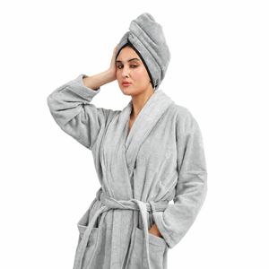 450 GSM Organic Cotton Terry Robe GOTS Certified Unisex <b>Bathrobe</b> Premium Hotel Spa Hospitality - Product Image 5