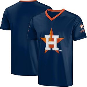 <strong>New</strong> <strong>York</strong> <strong>Yankees</strong> Navy Blue V-Neck <strong>T</strong>-<strong>Shirt</strong> With White Logo Polyester Material Durable Sports Design - Product Image 5