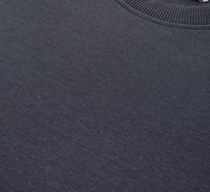 Sudadera de Cuello Redondo Azul Oscuro para Hombre, Corte Regular, Tejida, 100% Algodón, Informal, Diseño de Color Sólido para Otoño - Product Image 5