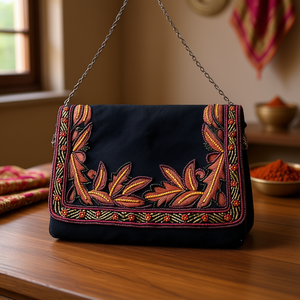 Bolso de Mano Casual Duradero con Asa de Cuentas Multicolor y Cristales de Lujo Hechos a Mano en India - Product Image 3