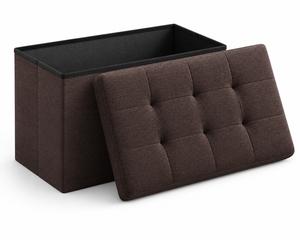 Otomana de Almacenamiento de Tela de Lujo, Banco Acolchado para Sala de Estar, Muebles para el Hogar - Product Image 1