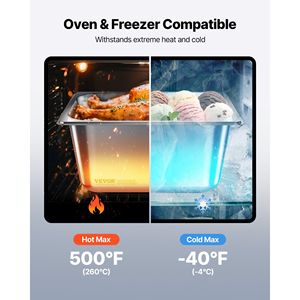 Set di 2 Vaschette per Buffet in Acciaio Inox 1/2 con Coperchi, Profondità 6 Pollici, Antiaderenti e Riutilizzabili per Hotel e Ristoranti - Product Image 4