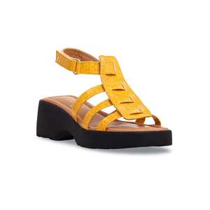 Sandalia tacón formal amarillo PU0173 - Product Image 2