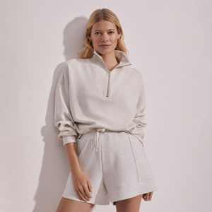 Sudadera de Mujer con Cierre de 1/4, 100% Algodón, Ligera, de Secado Rápido, Transpirable, Personalizable con Logotipo, Impresión OEM - Product Image 2