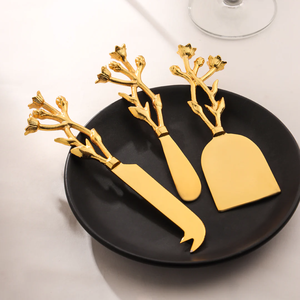 Brass <b>Cheese</b> <b>Set</b> Short Handle Spreader Shaver Handles Holiday Birthday Wedding Parties <b>Cheese</b> <b>Set</b> - Product Image 2