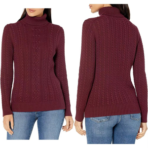 Top selling Crew Neck Winter Women's Lightweight Sweater High Quality Breathable <b>Wool</b> Cotton Classic Fit Front Logo Long <b>Shirts</b> - Product Image 3