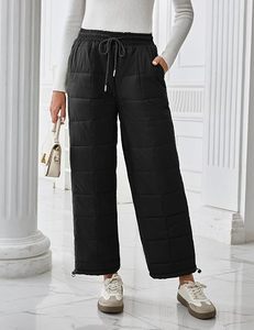 Pantalones Unisex Negros Acolchados con Cierre de Cordón, Resistentes al Viento, con Aislamiento Sintético, Transpirables, de Pierna Ancha, para Esquí y Nieve - Product Image 2