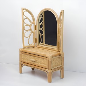 Baby girl bedroom <b>dressing</b> <b>table</b> boho rattan vanity for children high quality small make up <b>tables</b> - Product Image 5