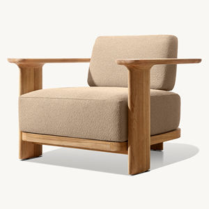 Muebles de exterior, juego de sofás de teca, conjuntos de muebles de jardín, tumbona de patio, sofá Villa Bali, Indonesia, madera natural - Dune - Product Image 1