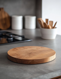 Round Acacia Wood Cutting Board Serving Board Solid Wood <b>Kitchen</b> Chopping Board Food Grade Eco Friendly OEM Supplier - Product Image 2
