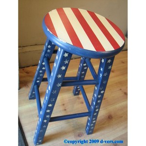 Hand-Painted MDF Folk <b>Art</b> Stool | Artisan Wooden Stools Wholesale India - Product Image 3