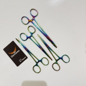 Hemostato Kelly Autoclavable de Primera Calidad Pinzas Quirúrgicas Rectas de 5.5 Pulgadas con Recubrimiento de Titanio Color Arcoíris, Fabricantes de Calidad Premium - Product Image 2