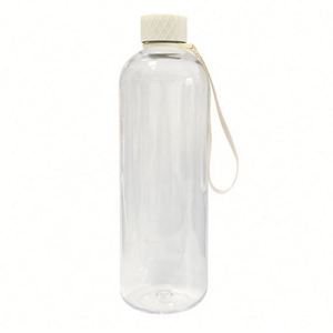 Bouteille d'eau de sport en plastique givré à parois droites, anti-fuite, 1500 ml, avec sangle de transport - Product Image 5