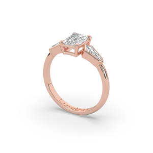 Anillo de Diamante Cultivado en Laboratorio de 1.40 Quilates, Oro Sólido de 14K y 10K, Corte Esmeralda y Forma de Cometa, Estilo Único, Joyería Fina para Mujer, Anillo Personalizado - Product Image 4