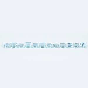 Piedra Preciosa Suelta de Aguamarina Natural, Corte Octogonal, Aguamarina Azul Facetada de Alta Calidad con Corte Esmeralda para Joyería - Product Image 2