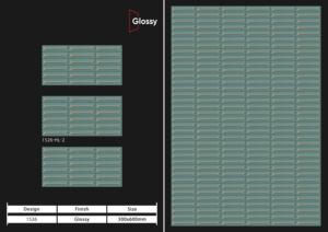 Carreaux muraux en céramique brillants effet haute brillance 30x60 cm, design élégant pour la décoration murale intérieure dans les zones de cuisine et de salle de bain - Product Image 4