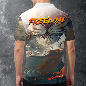 Polo con Gráfico Artístico de Tigre para Hombre, Impresión por Sublimación 3D, Cierre de Cremallera 1/4, Manga Corta, Estilo Urbano, Hipster, Transpirable, para Verano - Product Image 4