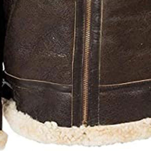 VORNEX INDUSTRY Winter Real Sheepskin <b>Shearling</b> Fur Bomber Jacket for <b>Men</b> Eco-Friendly Stand Collar Latest Grain Type - Product Image 3
