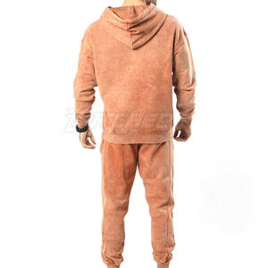 Ensemble de survêtement délavé à l'acide, matière respirante, tissu doux, idéal pour la course, la gym et l'usage quotidien - Product Image 4